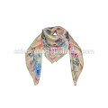 2015 New Design Custom Digital Printed 90*90cm Silk Square Scarf For Mulit Scarf